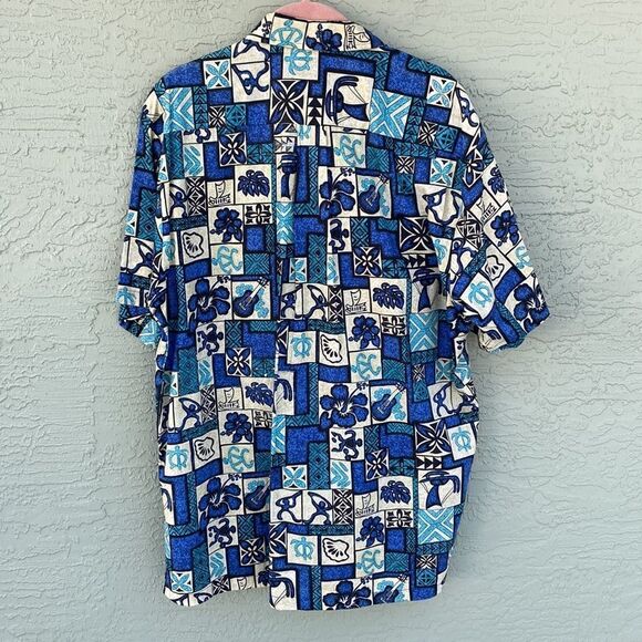 Hawaii Sz L Hawaiian Shirt Sz L 1/4 Button Down - Picture 9 of 11